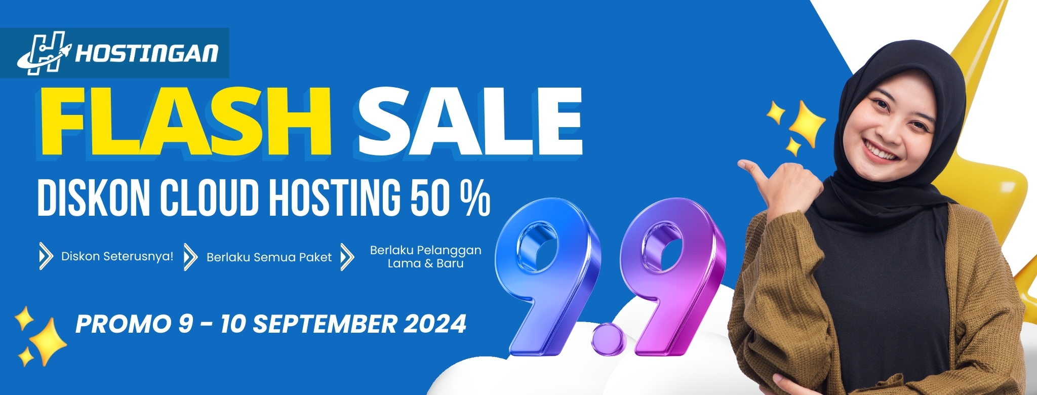 Flash Sale 9.9 : Cloud Hosting Diskon 50%