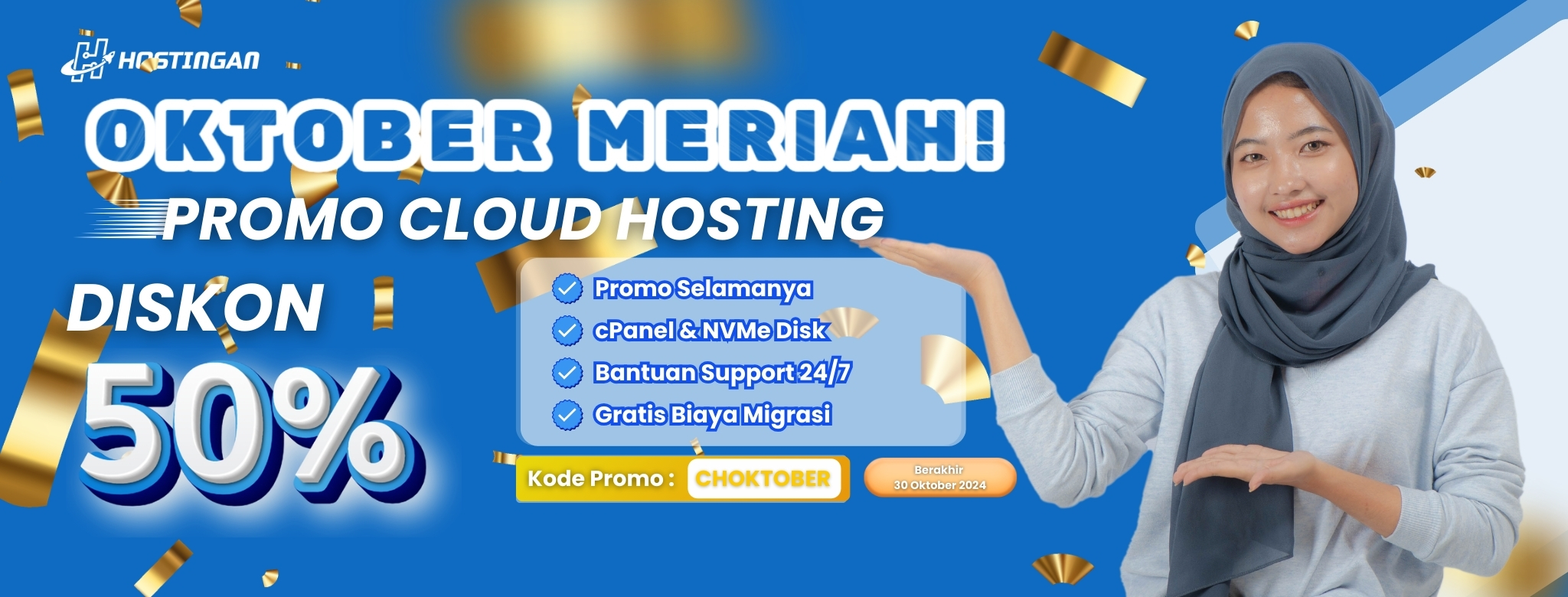 Oktober Meriah! : Cloud Hosting Diskon 50%